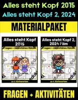 Vorschau - Arbeitsblätter - Materialpaket Film: "Alles steht Kopf 2015" und "Alles steht Kopf 2, 2024" Fragen + Aktivitäten Rätsel + Antworten. - Deckblatt