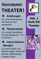 Vorschau - Stundenentwürfe - Wachsendes Sparpaket: Theaterunterricht (Theater-Stücke, Übungen, Improvisationen, Darstellendes Spiel, Darstellen und Gestalten)#summer - Deckblatt