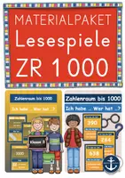 Vorschau - Spiele - MATERIALPAKET Zahlenraum 1000 (Lesespiele) - Deckblatt