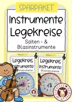 Vorschau - Spiele - Instrumentenkunde Grundschule – Legekreise Streich- & Blasinstrumente (Musik Klasse 3/4) - Deckblatt