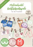 Vorschau - Stationenlernen - Materialpaket Rechtschreibspiele Rechtschreibstrategien - Deckblatt