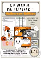 Vorschau - Arbeitsblätter - Materialpaket: Verben üben und wiederholen - Person, Numerus und Tempus - Deckblatt