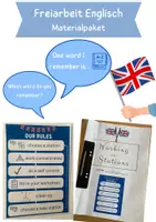 Vorschau - Stationenlernen - Materialpaket Freiarbeit Stationslernen Lerntheke Englisch - Deckblatt