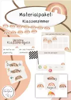 Vorschau - Fördermaterial/Inklusion - Materialpaket: Basics für die Klassenzimmer-Ausstattung/Beschriftung | Regenbogen - Deckblatt