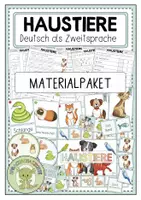 Vorschau - Spiele - HAUSTIERE (wachsendes Materialpaket) - DaZ / Deutsch - Deckblatt