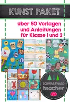 Vorschau - Mal- und Bastelvorlagen - Kunstunterricht Klasse 1 & 2 – über 50 Ideen, Vorlagen & Anleitungen fürs ganze Schuljahr - Deckblatt