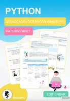 Vorschau - Arbeitsblätter - Grundlagen der Programmierung mit Python - Materialpaket - Deckblatt