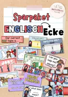 Vorschau - Mal- und Bastelvorlagen - XL SPARPAKET: English corner (Themenplakat, Wimpelketten, etc.) - Deckblatt