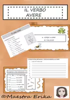 Vorschau - Arbeitsblätter - "Verbo avere" Materialpaket - Deckblatt