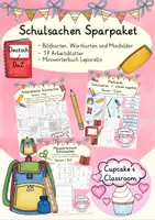 Aperçu - Feuilles d'exercices - Allemand - Kit - Schulsachen - école - Feuilles d'exercices, flashcards, picture Dictionary - Page de couverture
