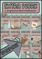 Vorschau - Arbeitsblätter - Sparpaket - EXTRA WORK - englische Abschreibtexte zur Reflexion bei unerlaubtem Verhalten - Deckblatt
