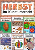 Vorschau - Mal- und Bastelvorlagen - Kunstideen Herbst Kunst Herbst - Deckblatt