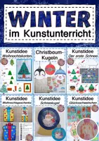 Vorschau - Mal- und Bastelvorlagen - Kunstideen Winter Weihnachten - Deckblatt
