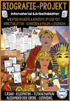 Vorschau - Stundenentwürfe - Berühmte Herrscher von Altertum & Antike Infomaterial & Arbeitsblätter Materialpaket Altes Ägypten, Antikes Griechenland & Rom - Deckblatt