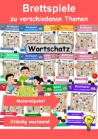 Vorschau - Arbeitsblätter - XXL Materialpaket Brettspiele - Wortschatz (Ständig wachsend!) - Deckblatt