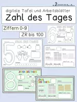 Vorschau - Arbeitsblätter - Materialpaket Zahl des Tages - Deckblatt