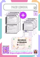 Vista previa - Hojas de trabajo - PACK Recursos literarios - Portada