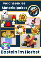 Vorschau - Mal- und Bastelvorlagen - wachsendes Materialpaket: Basteln im Herbst ab Klasse 1 - Deckblatt
