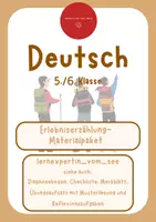Vorschau - Arbeitsblätter - Materialpaket Erlebniserzählung - Deckblatt