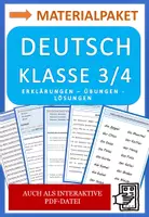 Vorschau - Arbeitsblätter - Deutsch Klasse 3 / 4 - Materialpaket - Deckblatt
