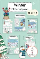 Vorschau - Arbeitsblätter - Winter-Paket: Lesespur, Lesespaziergang, Leseheft etc. | Kl. 3 + 4 - Deckblatt
