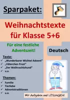 Vorschau - Arbeitsblätter - Materialpaket: Weihnachtstexte für Klasse 5+6 (Kurzgeschichten, Märchen) Weihnachten - Deckblatt