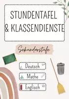 Vorschau - Anderer Materialtyp - Materialpaket Classroom Management Stundenplan und Klassendienste Sekundarstufe - Deckblatt