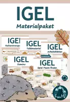 Vorschau - Arbeitsblätter - Igel – Materialpaket mit differenzierter Lerntheke, Tafelmaterial & Spielen (1./2. Klasse) - Deckblatt