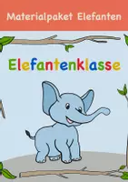 Vorschau - Mal- und Bastelvorlagen - Materialpaket Elefantenklasse - Deckblatt