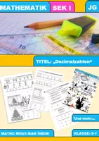 Vorschau - Arbeitsblätter - Paket - Dezimalzahlen - Ordnen und Rechnen + Halloween + Weihnachten - Deckblatt