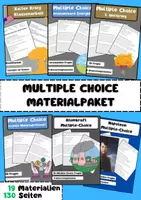 Vorschau - Arbeitsblätter - Multiple Choice Materialpaket: verschiedene Fächer - Deckblatt