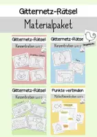 Vorschau - Arbeitsblätter - Materialpaket - Gitternetzrätsel - Punkte verbinden Koordinatensystem - Deckblatt