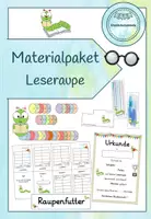 Vorschau - Arbeitsblätter - Materialpaket Leseraupe/Bücherwurm - Deckblatt