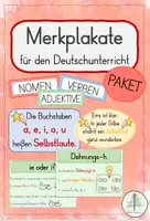 Vorschau - Poster - Materialpaket: Merkplakate für den Deutschunterricht | Growing Bundle - Deckblatt