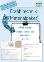 Vorschau - Arbeitsblätter - Erzähltechnik - Materialpaket - Deckblatt