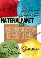 Vorschau - Stationenlernen - Materialpaket Wortschatz-Karten ALLE JAHRESZEITEN - Deckblatt
