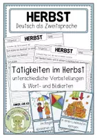 Vorschau - Arbeitsblätter - Materialpaket Tätigkeiten im Herbst - Deckblatt