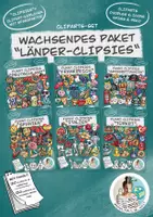 Vorschau - Mal- und Bastelvorlagen - Wachsendes Clipart-Paket Funny Clipsies "Länder" - Deckblatt