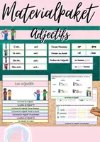 Vorschau - Arbeitsblätter - Materialpaket: Les adjectifs - Deckblatt