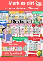 Vorschau - Arbeitsblätter - XXL Materialpaket Merk es dir! Bild-Wort (Ständig wachsend!) - Deckblatt