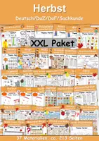 Vorschau - Unterrichtsreihen - Materialpaket - Herbst XXL Paket Wortschatzpaket - DaZ/DaF, Deutsch, Sachunterricht (Grundschule) - Deckblatt