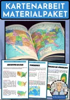 Vorschau - Arbeitsblätter - Atlasführerschein – Kartenarbeit im Atlas: Merkblätter, Anleitungen & Übungen (Erdkunde Sek I) - Deckblatt