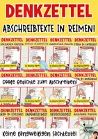 Vorschau - Arbeitsblätter - MEGA Sparpaket: Denkzettel/Strafarbeiten als Gedichte zum Abschreiben! - Deckblatt