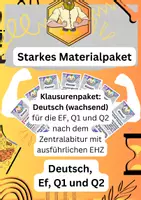 Vorschau - Fördermaterial/Inklusion - Klausur Deutsch Oberstufe | XXL Paket - Deckblatt