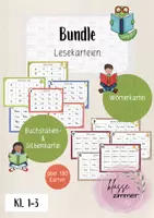 Vorschau - Aufgabenkarten - Bundle Lesekarteien (Kl. 1-3) - Deckblatt