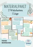 Vorschau - Arbeitsblätter - Materialpaket 2 Wahrheiten 1 Lüge Ferienbesprechung - Deckblatt