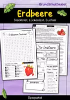 Vorschau - Arbeitsblätter - Erdbeere - Sparpaket | Materialpaket - Deckblatt