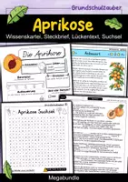 Vorschau - Arbeitsblätter - Aprikose MEGABUNDLE - Wissenskartei, Lückentext, Steckbrief, Suchsel - Deckblatt