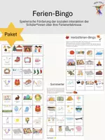 Vorschau - Spiele - Materialpaket Ferienbingo - Deckblatt