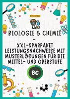 Vorschau - Arbeitsblätter - Biologie & Chemie - Leistungsnachweise / Aufgaben mit Musterlösung - Deckblatt